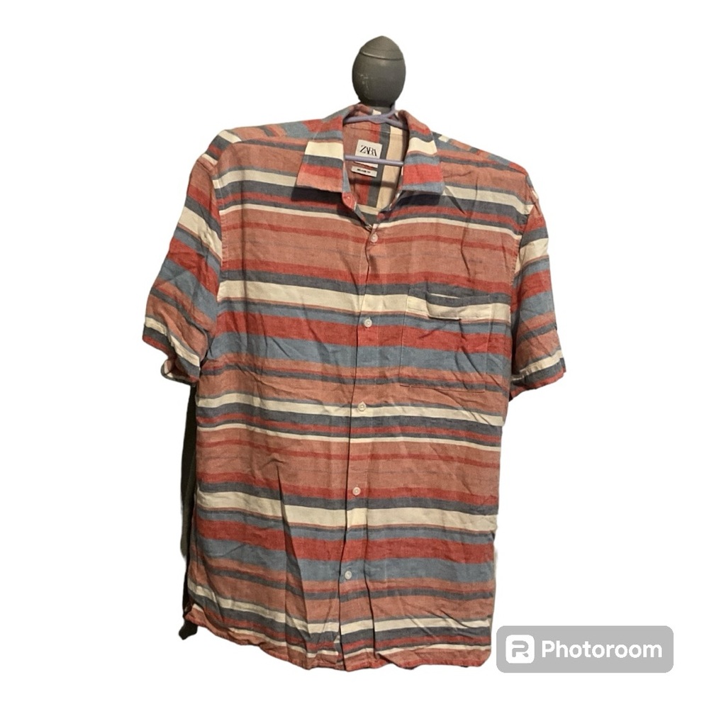 Zara Men's Casual Striped Shirt -